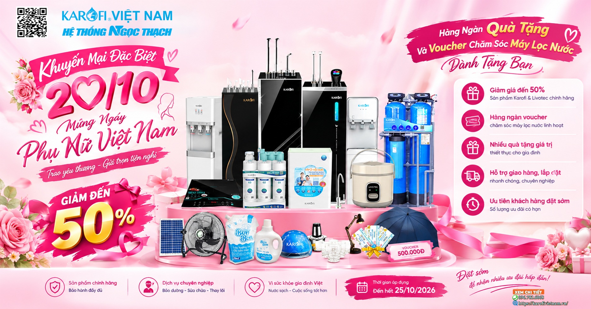 Ưu Đãi 20/10 Mừng Ngày Phụ Nữ Việt Nam – Giảm Đến 50%